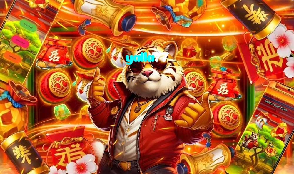 yalla77 casino presented on mobile device in Pakistan with slots and live games